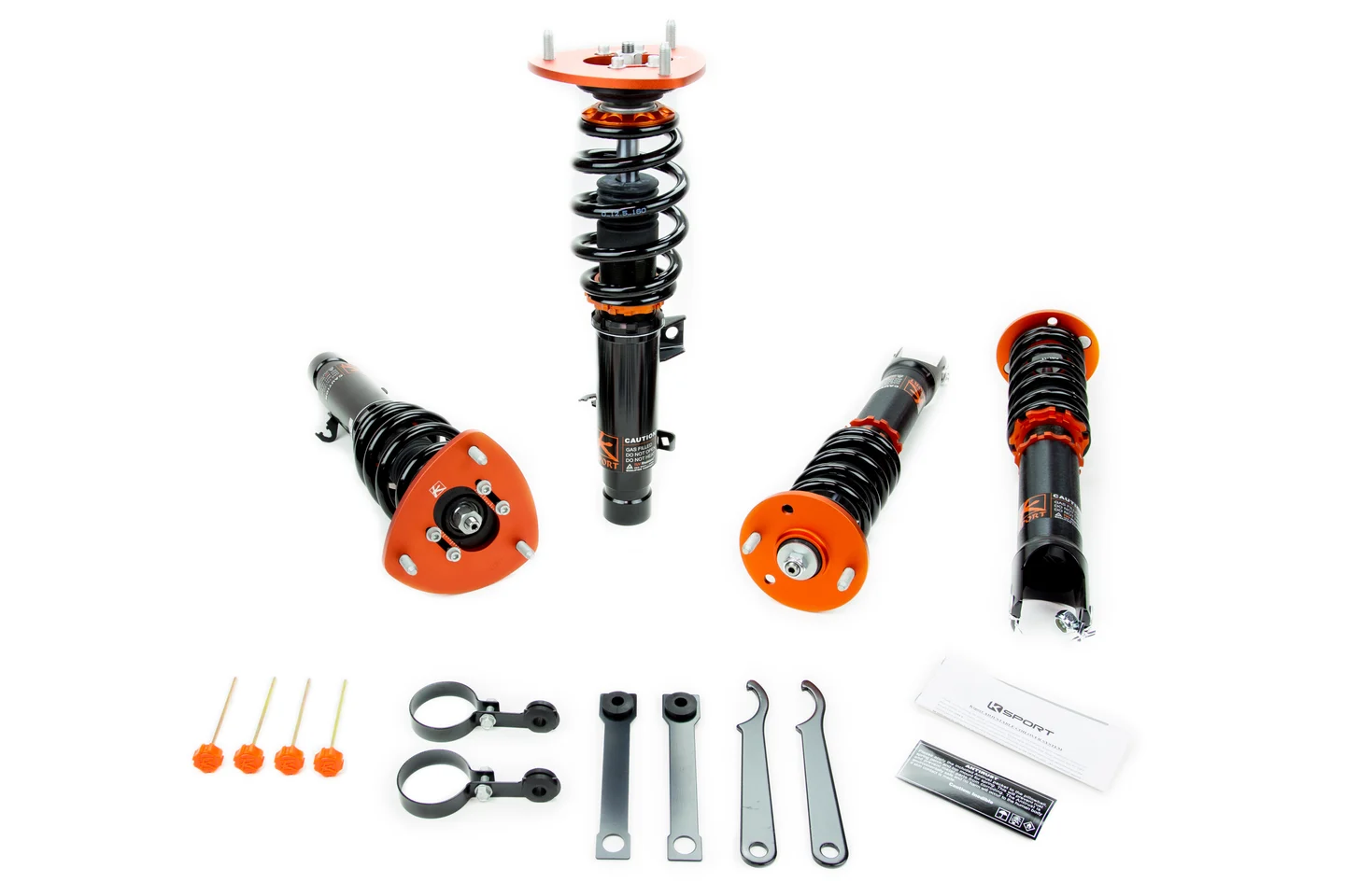 Actual Kontrol Pro kit with four coilovers and supplied accessories
