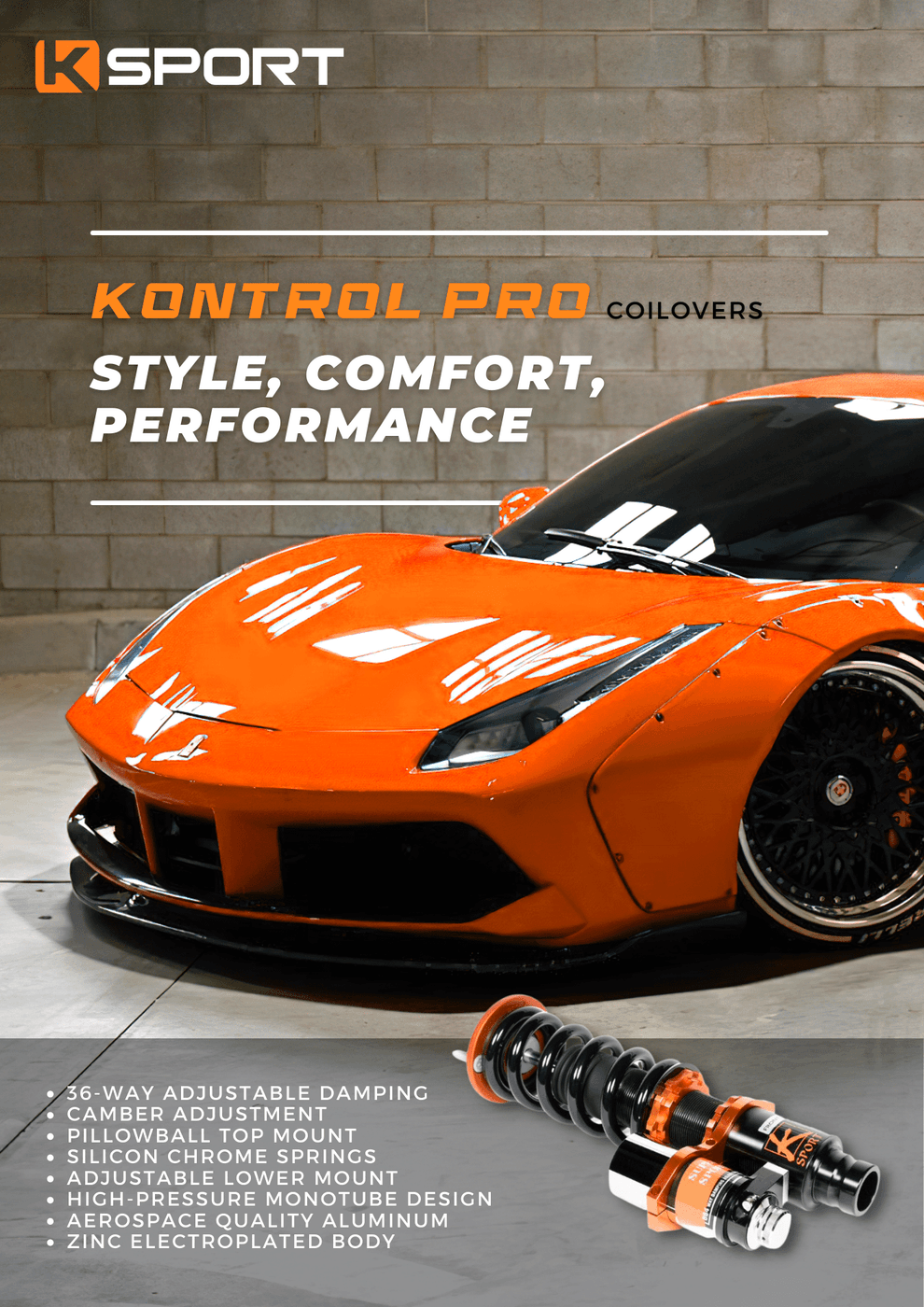 Award-winning coilover, Winning both by Cost and Performance