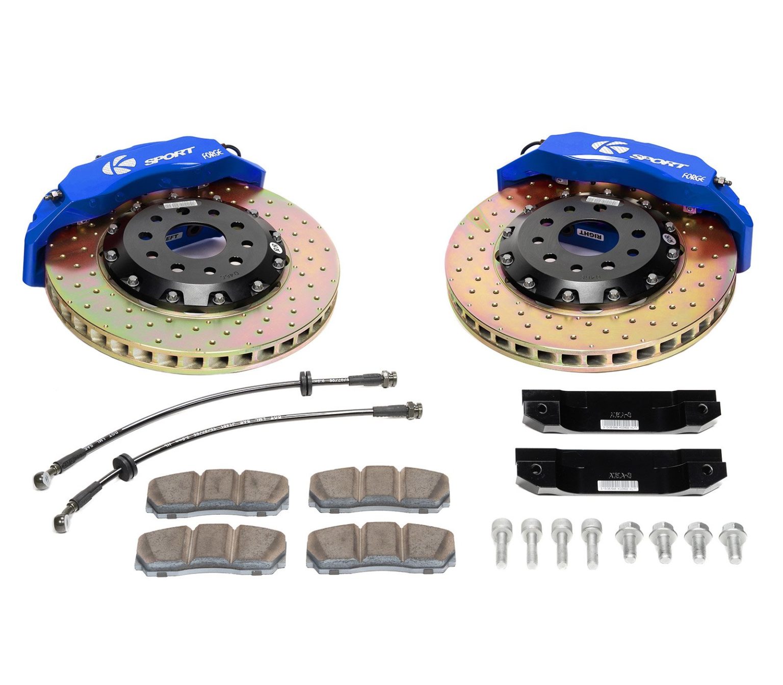 0814 Hyundai Genesis Coupe Rear 4 Piston Big Brake Kit w/ 13 in. Slotted Rotors